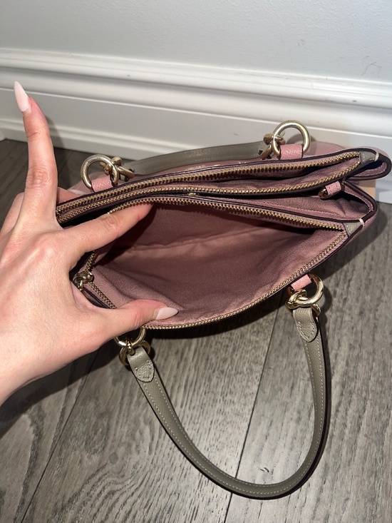 Coach Mini Brooke Carryall in Colorblock Dusty Rose Beechwood - Picture 6 of 12